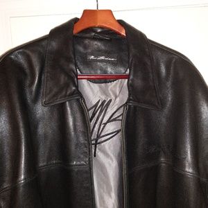 Marc Buchanan Leather Jacket Black Size 56(3xl)